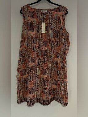 Speed Control Geometric Sleeveless Dress